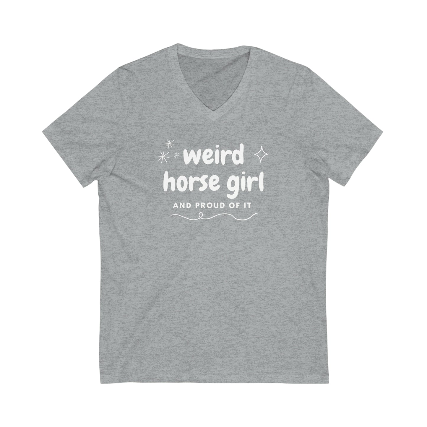 Weird Horse Girl Jersey  V-Neck Tee