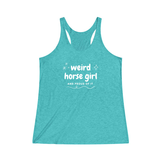 Weird Horse Girl Racerback Tank